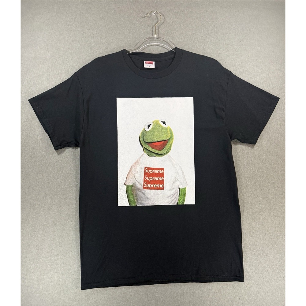 ASSPIZZA Kermit The Frog Triple Box Logo T-Shirt In Black Size M